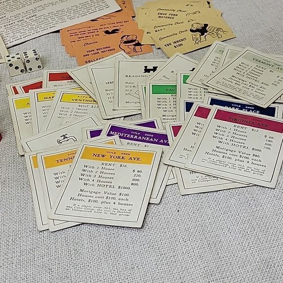 VINTAGE 1935-1937 MONOPOLY BOARD GAME - PARKER BROTHERS INC - Picture 4 of 14